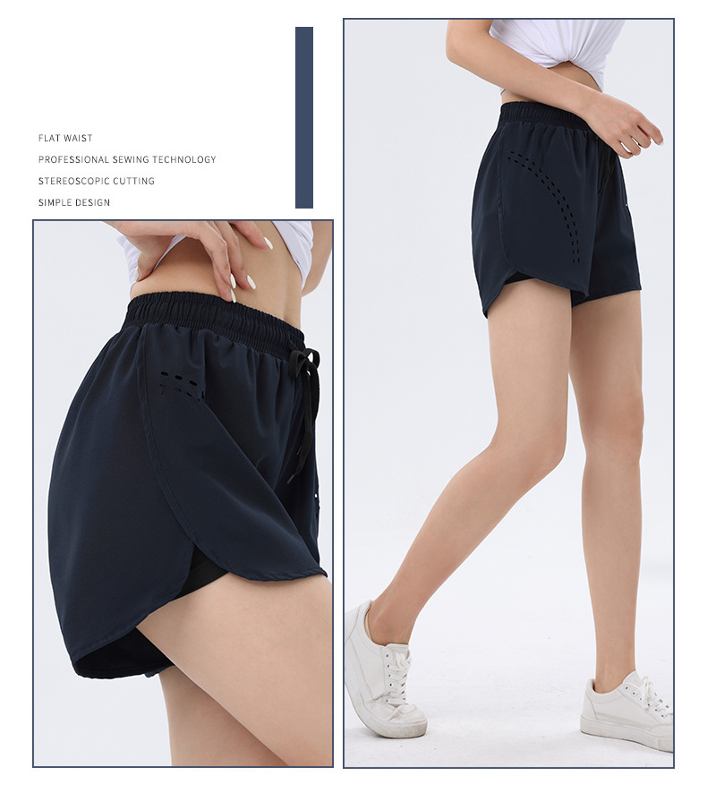 Four-sided stretch anti-exposure breathable sports women shorts 176-B2208