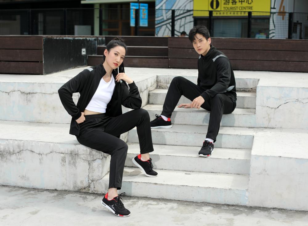 Polyester solid color sports fitness trousers GJ3-6658K