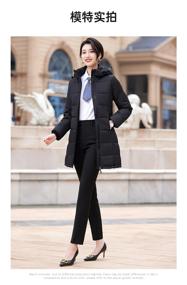 Business thick down jacket mid-length women model DY7-252 women model