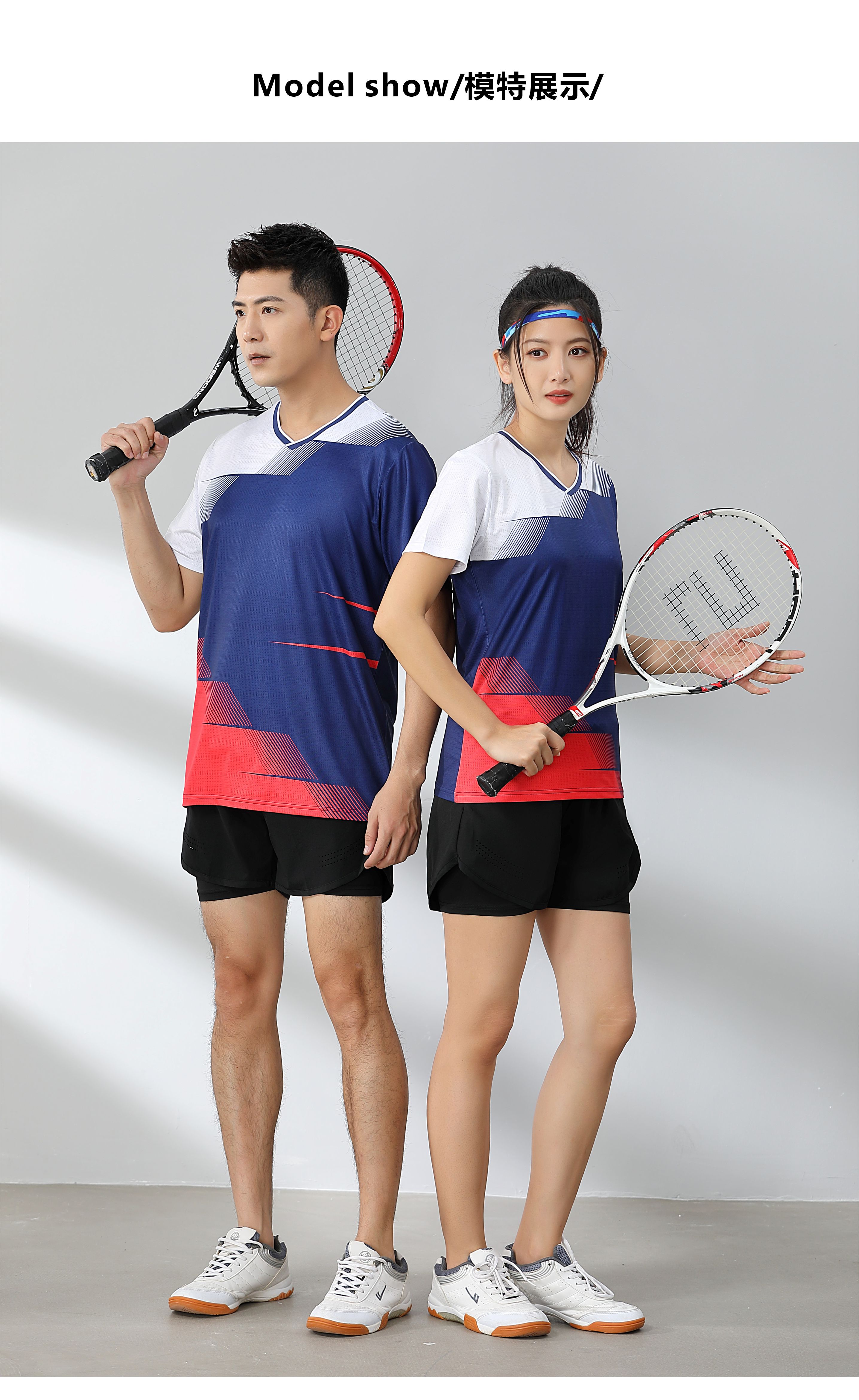 Tennis, badminton and table tennis casual sports training wear single top 120-1888 men