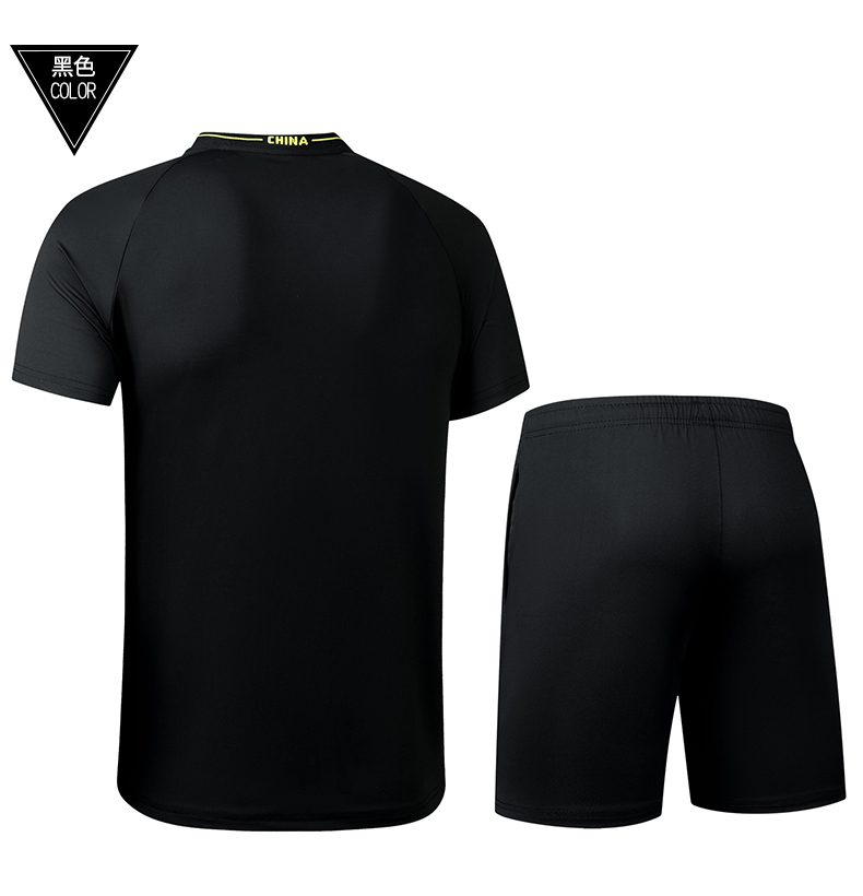 Summer short-sleeved sports round neck T-shirt short set KE4-158