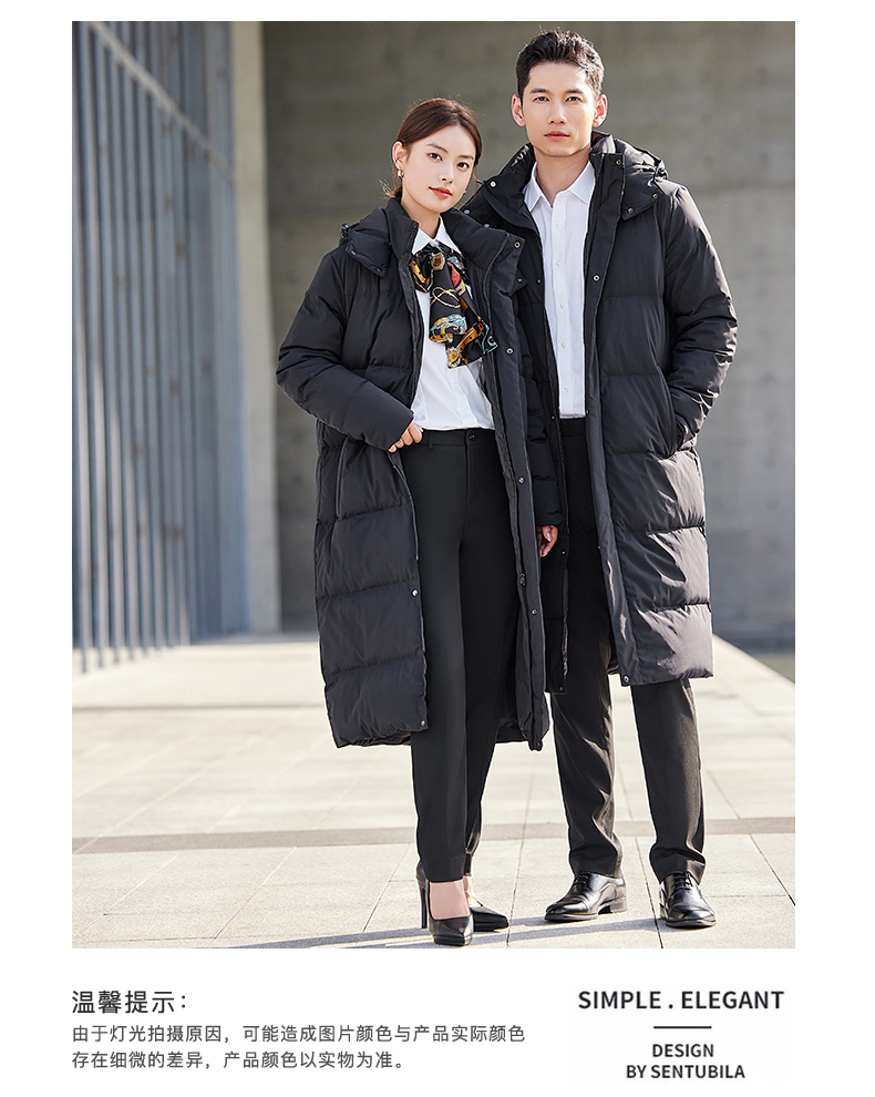 Men and women long thick down jacket DJ1-88015