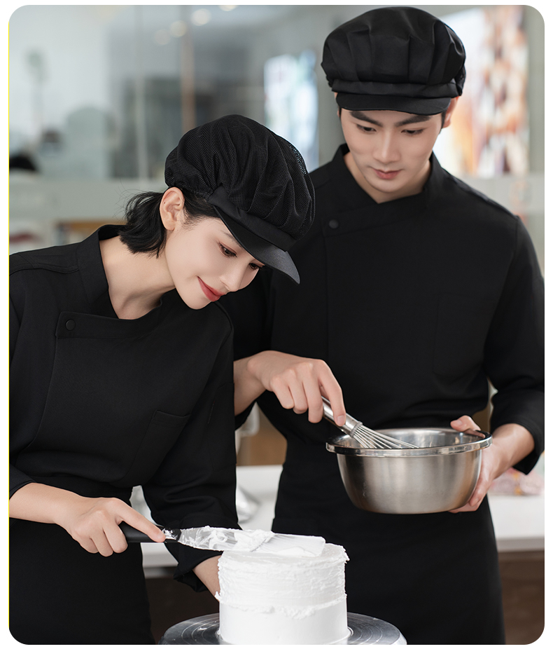 New style oblique collar one button long sleeve chef uniform H20-C24-5077