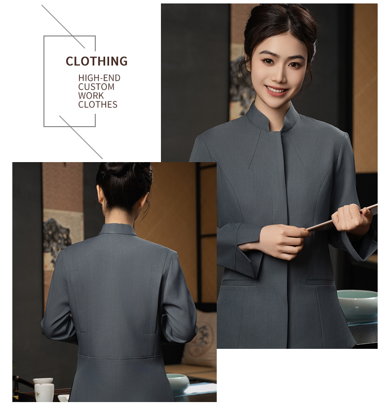 High-end stand-up collar waiter work clothes H20-C24-697