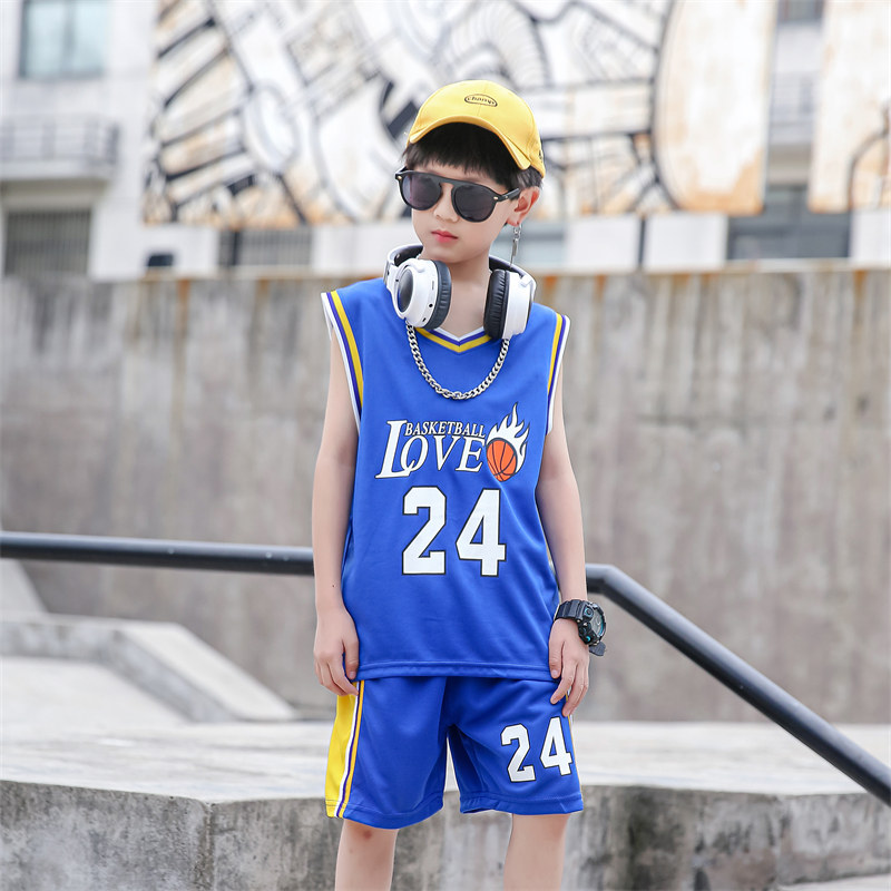 Children sports basketball vest suit GB1-035