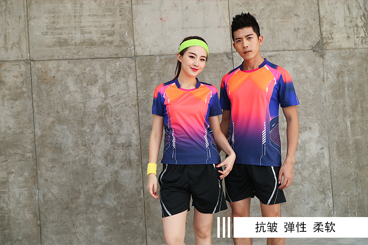 150g sports casual short-sleeved badminton top couple style 120-1817