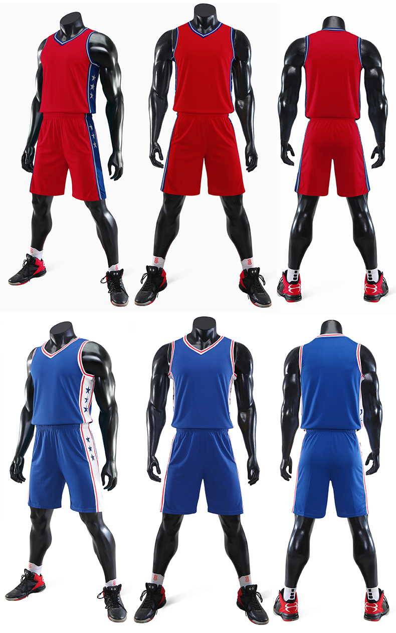 Leisure sports breathable basketball suit set 49-823 adult