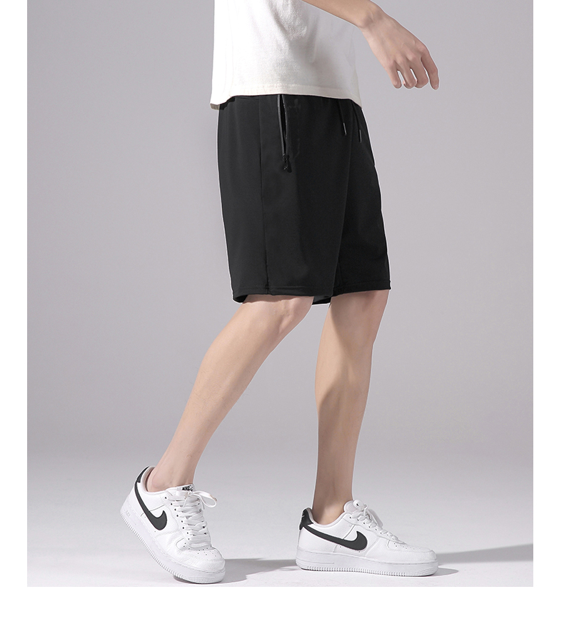 Quick-drying elastic pocket zipper drawstring sports shorts KD2-RZ021