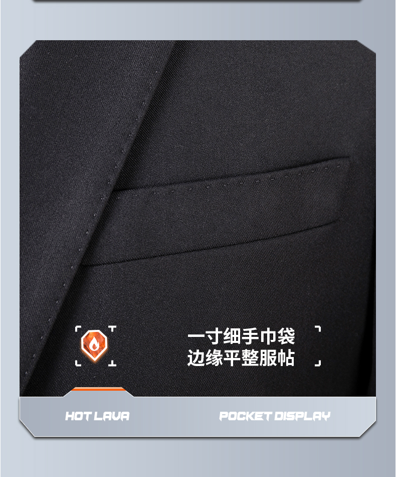 Twill hot lava fiber back double slit business men and women suit jacket 188-6289 suit