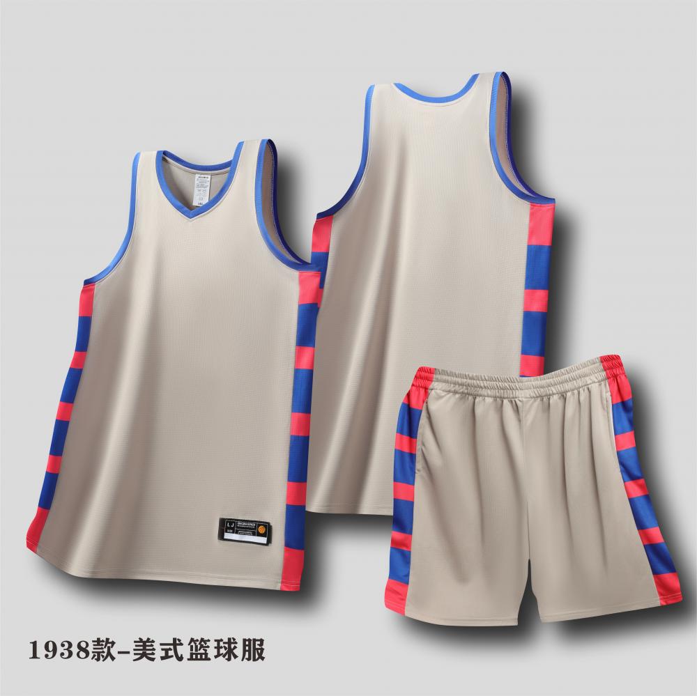 American style striped color matching vest basketball uniform suit 120-1938