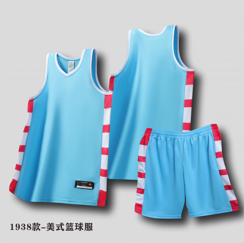 American style striped color matching vest basketball uniform suit 120-1938