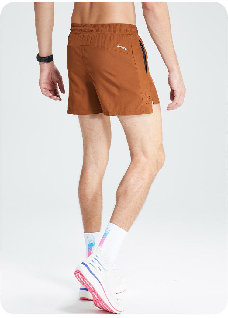 Zipper pocket light breathable sports shorts 214-4114006