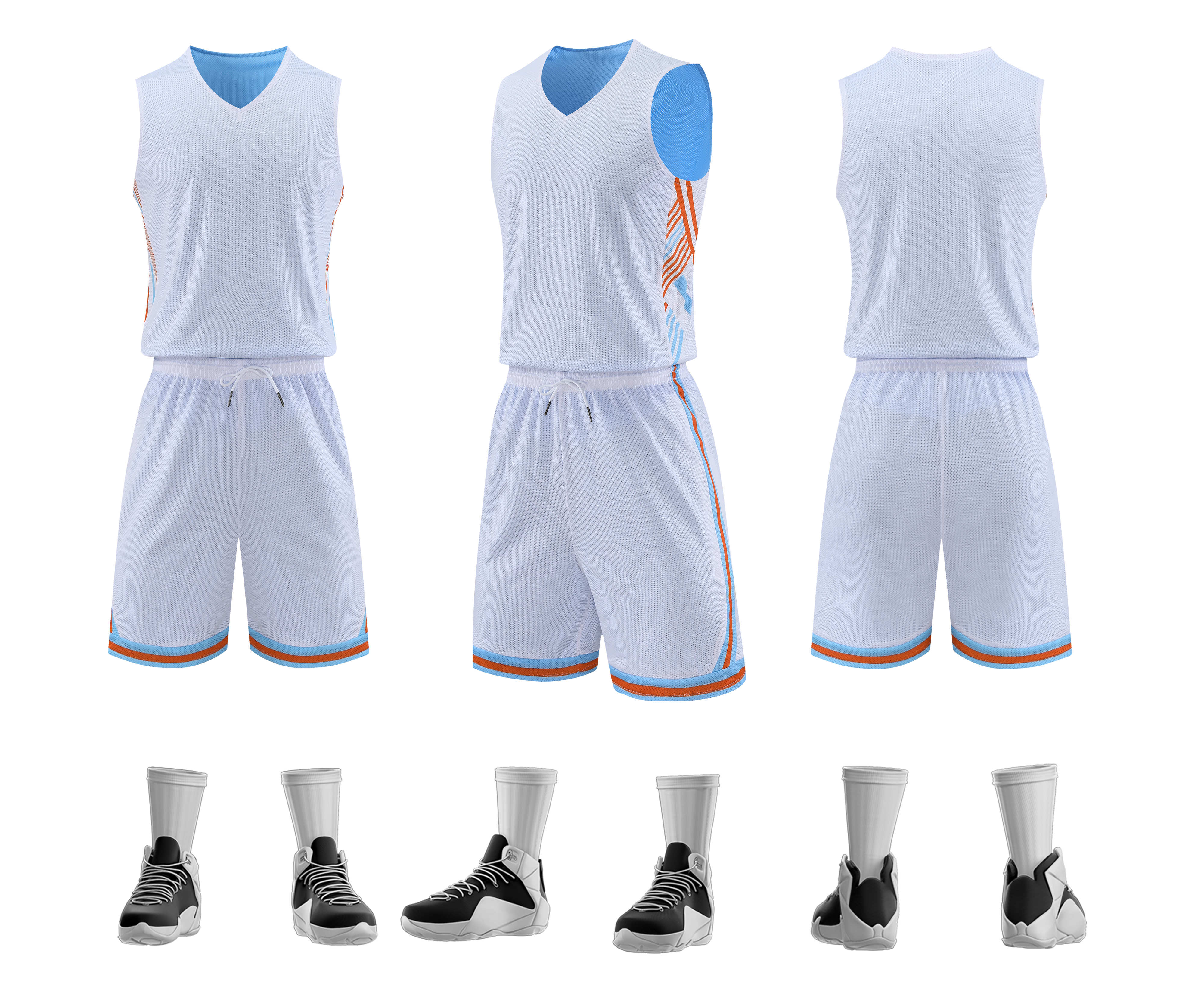 American style breathable casual double-sided vest basketball uniform suit GB9-2026