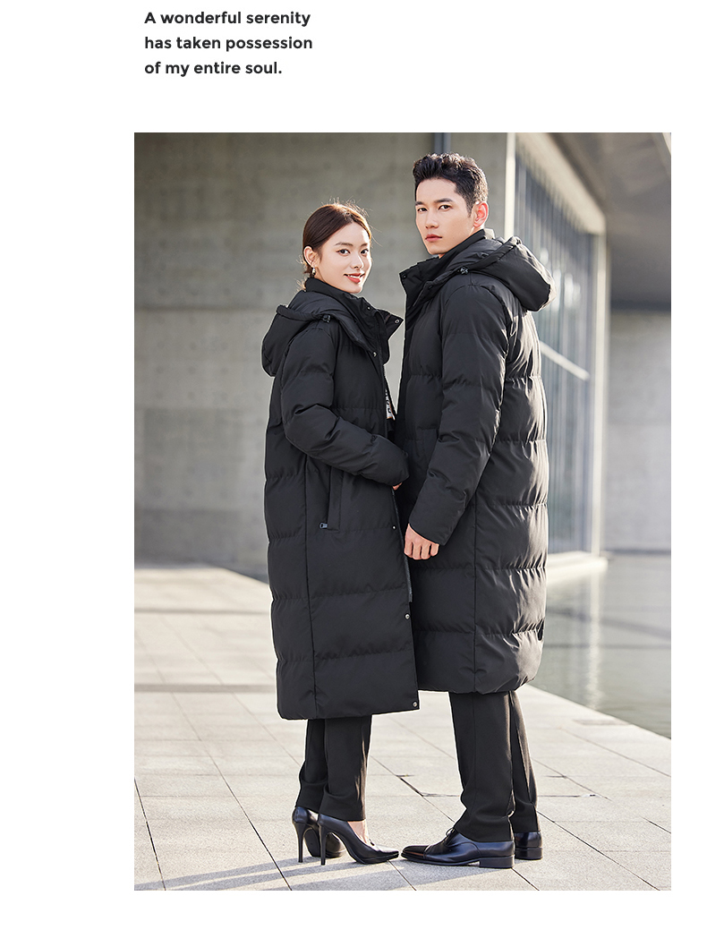 Men and women long thick down jacket DJ1-2215