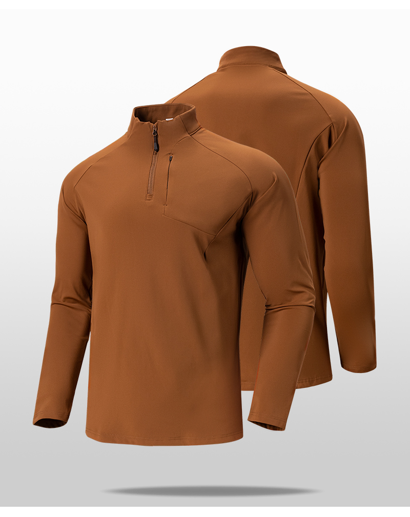 Coolsen brushed solid color half zip sweatshirt KD4-88120