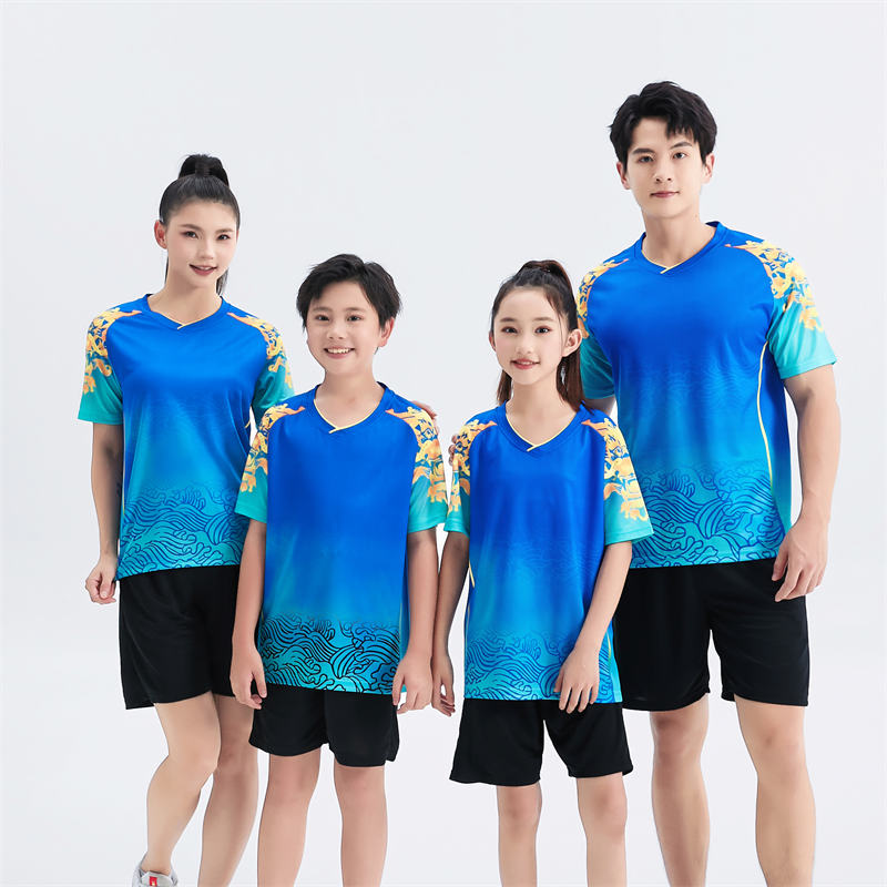 V-neck short-sleeved T-shirt sports training suit GB4-2028