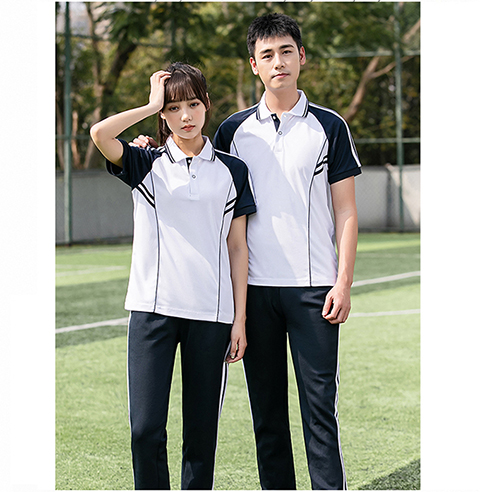 Quality line school uniform class uniform short-sleeved lapel suit KI2-580 top