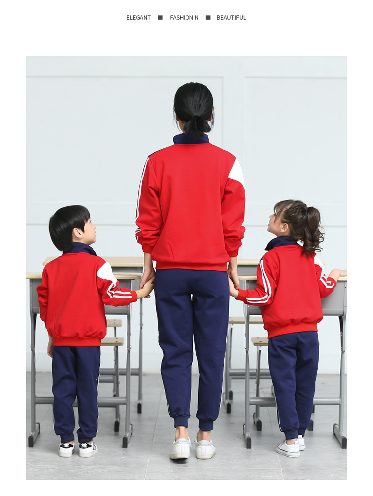 College style elementary and middle school students children teacher school uniform two-piece suit 894-8816