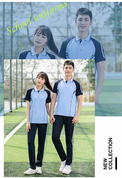 Quality line school uniform class uniform short-sleeved lapel suit KI2-580 top