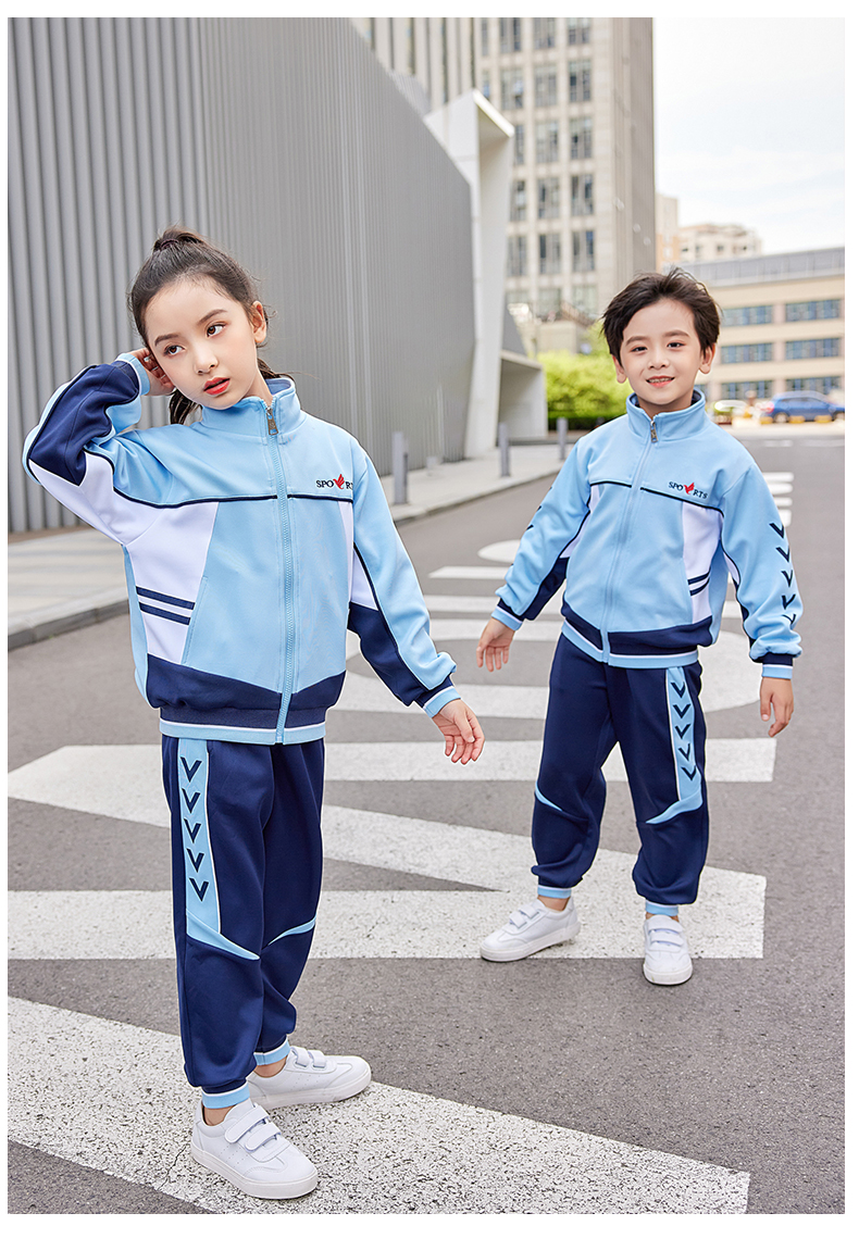 South Korean silk sports style sunshine vitality primary and secondary school students teacher long-sleeved class uniform two-piece suit 894-2199