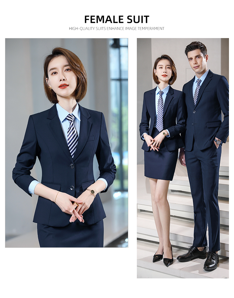 Thick business commuting double button middle slit suit jacket 81-8830 jacket