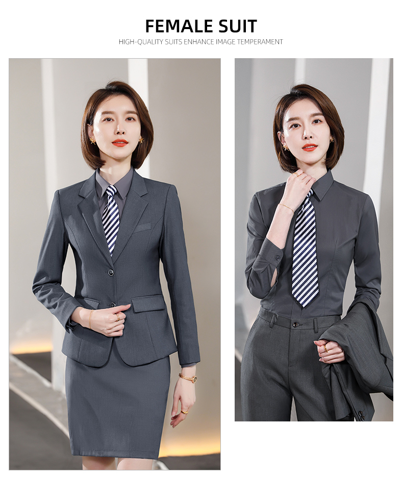 Thick business commuting double button middle slit suit jacket 81-8830 jacket