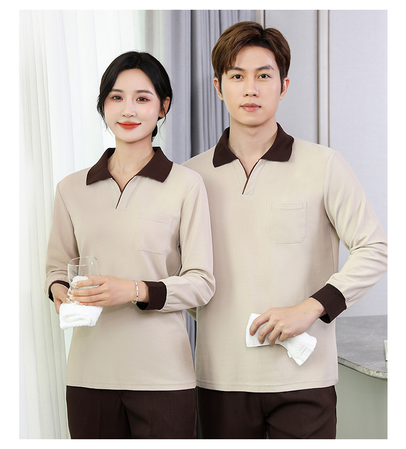 T-shirt cleaning long-sleeved cleaning clothes work clothes H14-MYc23008-10