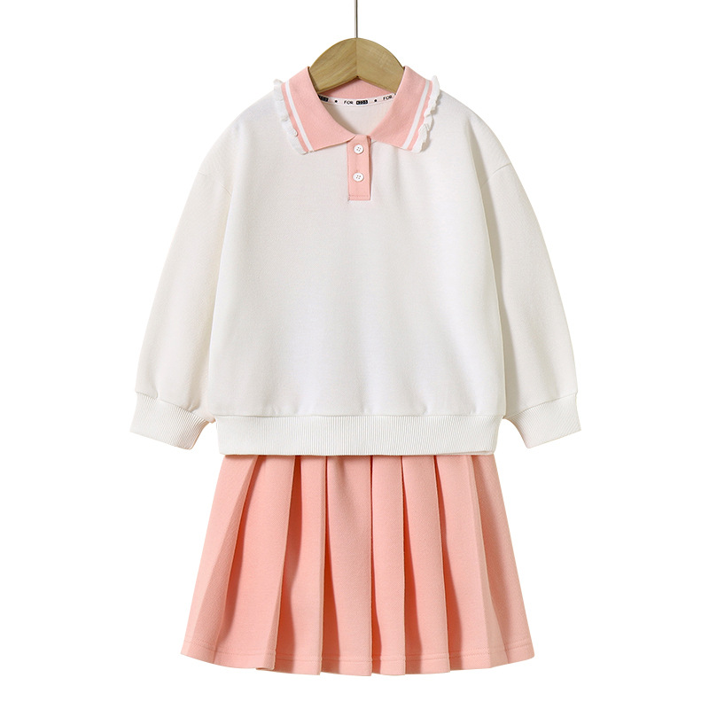 Children lace POLO pleated skirt D31-281