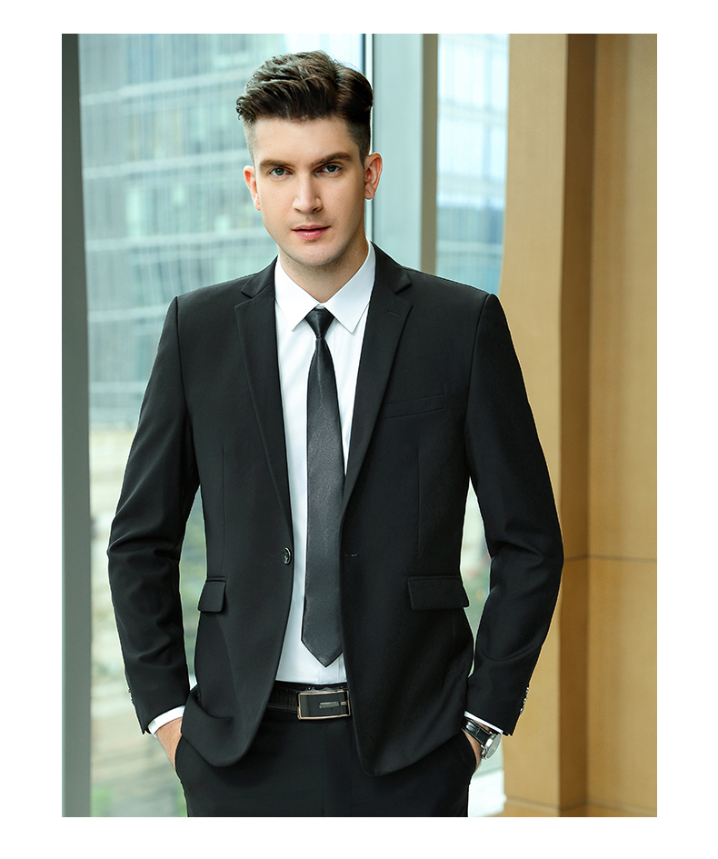 Single button thick serge fabric business slim men suit jacket DZ1-6833/6839 suit jacket men