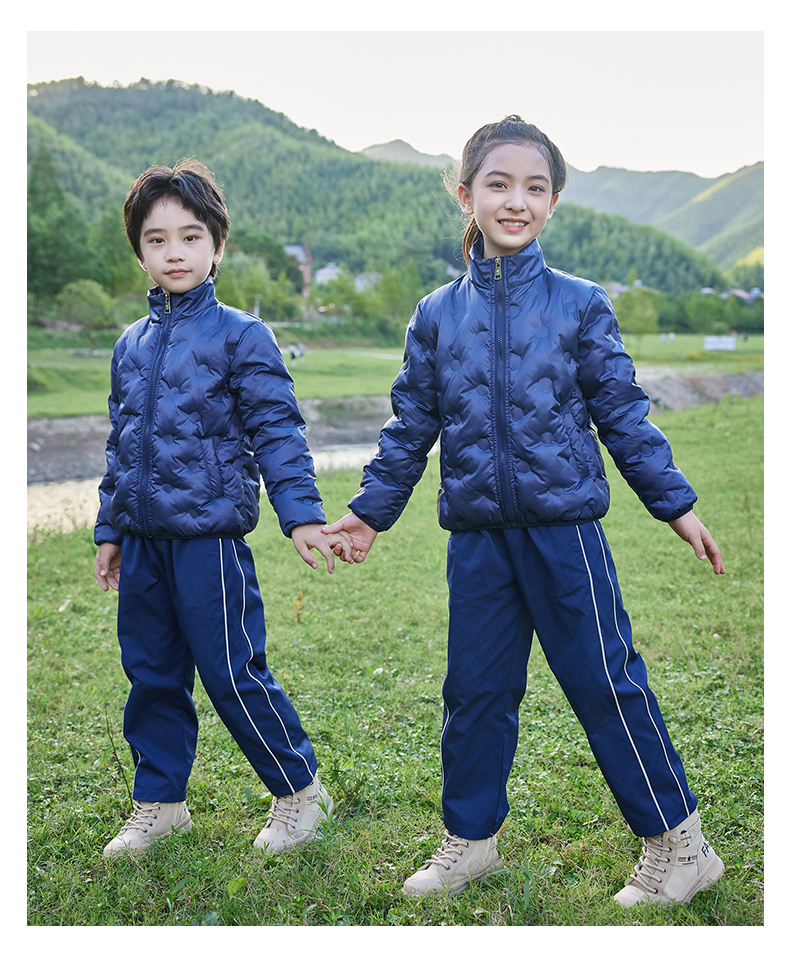 Autumn and winter outdoor plus fleece single-piece jacket liner children school uniform 894-1