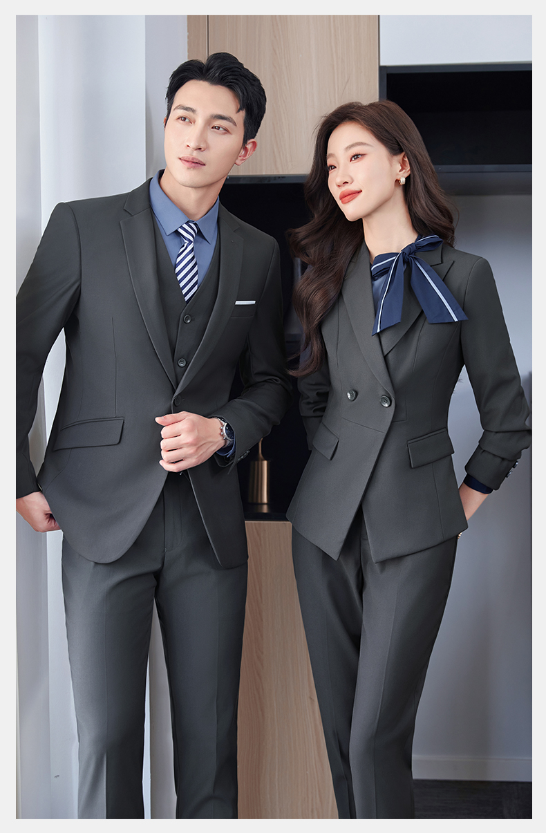 Professional business suit men one-button thickened serge suit two-piece suit DY1-YR610 one-button men jacket + trousers