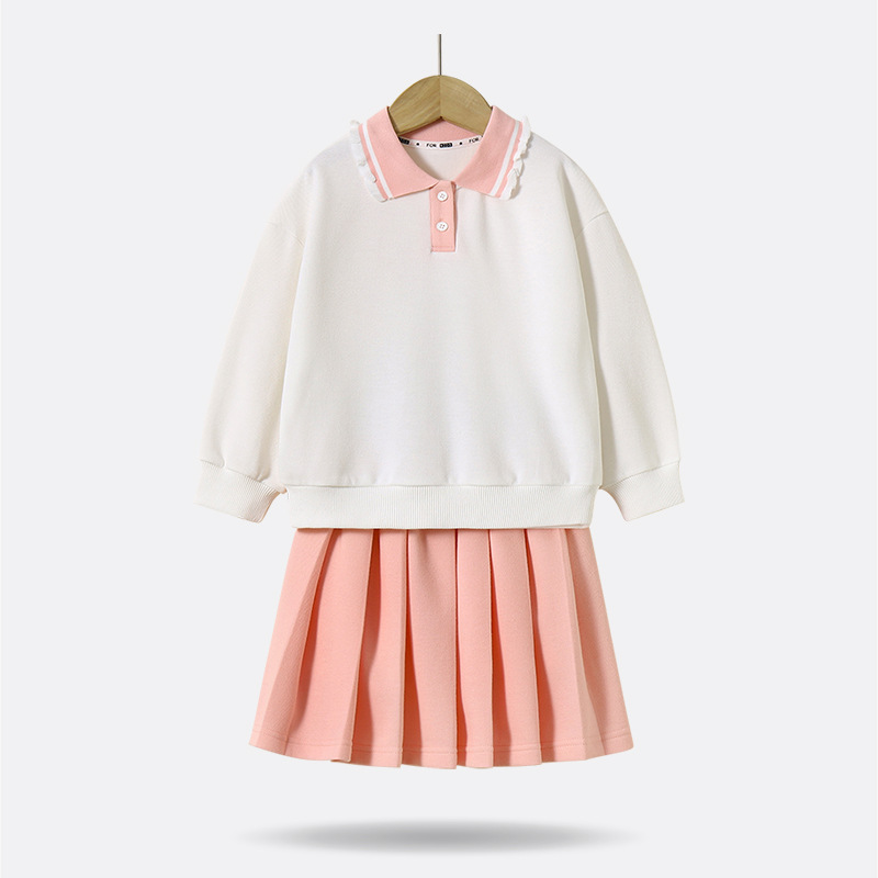 Children lace POLO pleated skirt D31-281