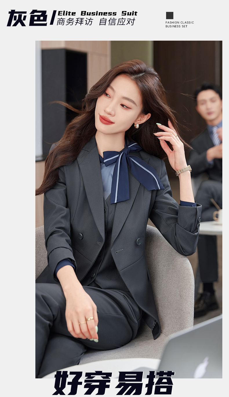 Professional business suit women one-button thickened serge suit vest DY1-YR610 one-button female vest