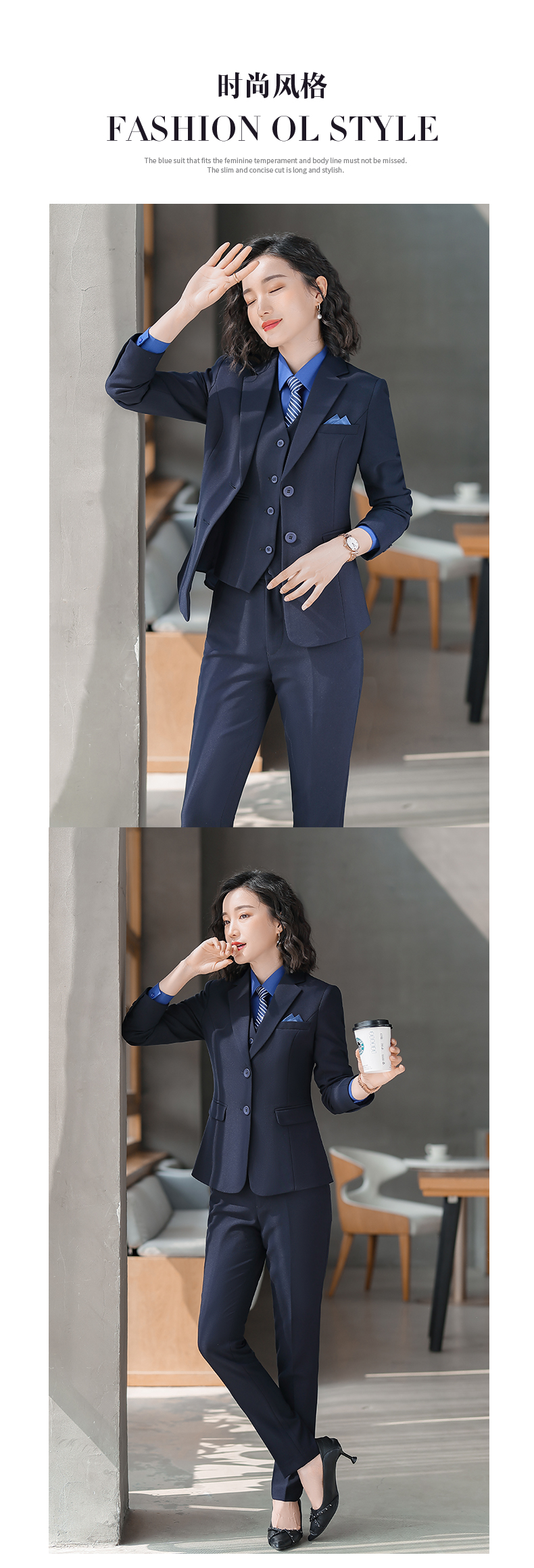 Casual straight professional trousers for women DY1-9018