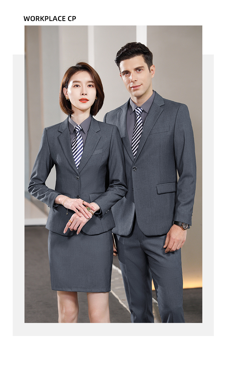 Thick business commuting double button middle slit suit jacket 81-8830 jacket