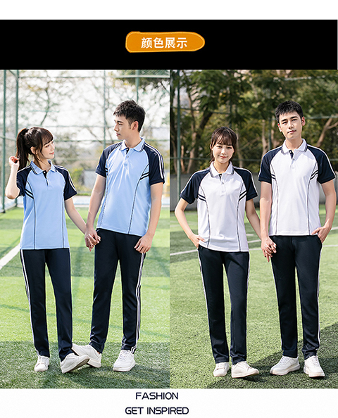 Quality line school uniform class uniform short-sleeved lapel suit KI2-580 top