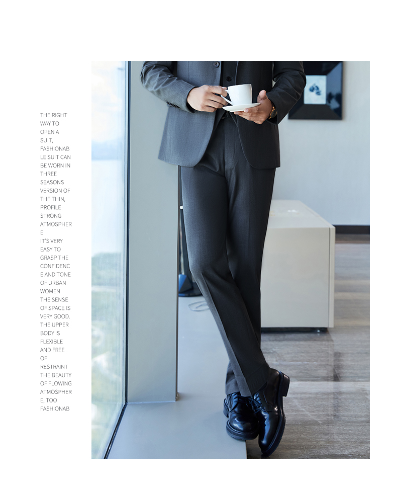 Business temperament extra thick professional suit trousers 129-8511 trousers