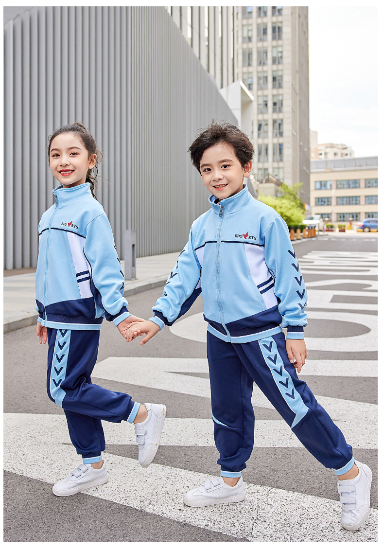 South Korean silk sports style sunshine vitality primary and secondary school students teacher long-sleeved class uniform two-piece suit 894-2199