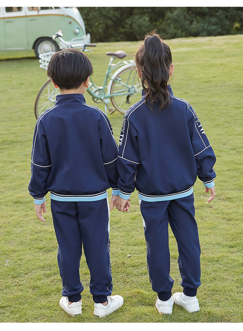 South Korean silk casual style sunshine vitality primary and secondary school students teacher long-sleeved class uniform two-piece suit 894-21108