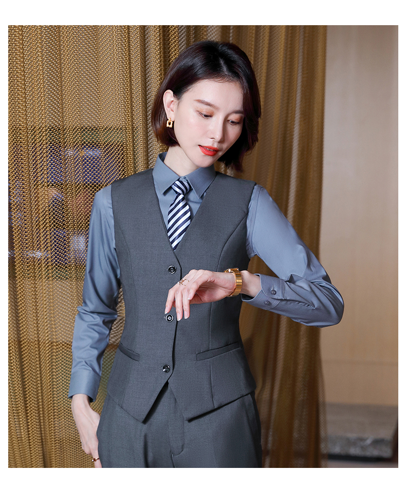 Business professional wear serge fabric women vest DZ1-serge vest women