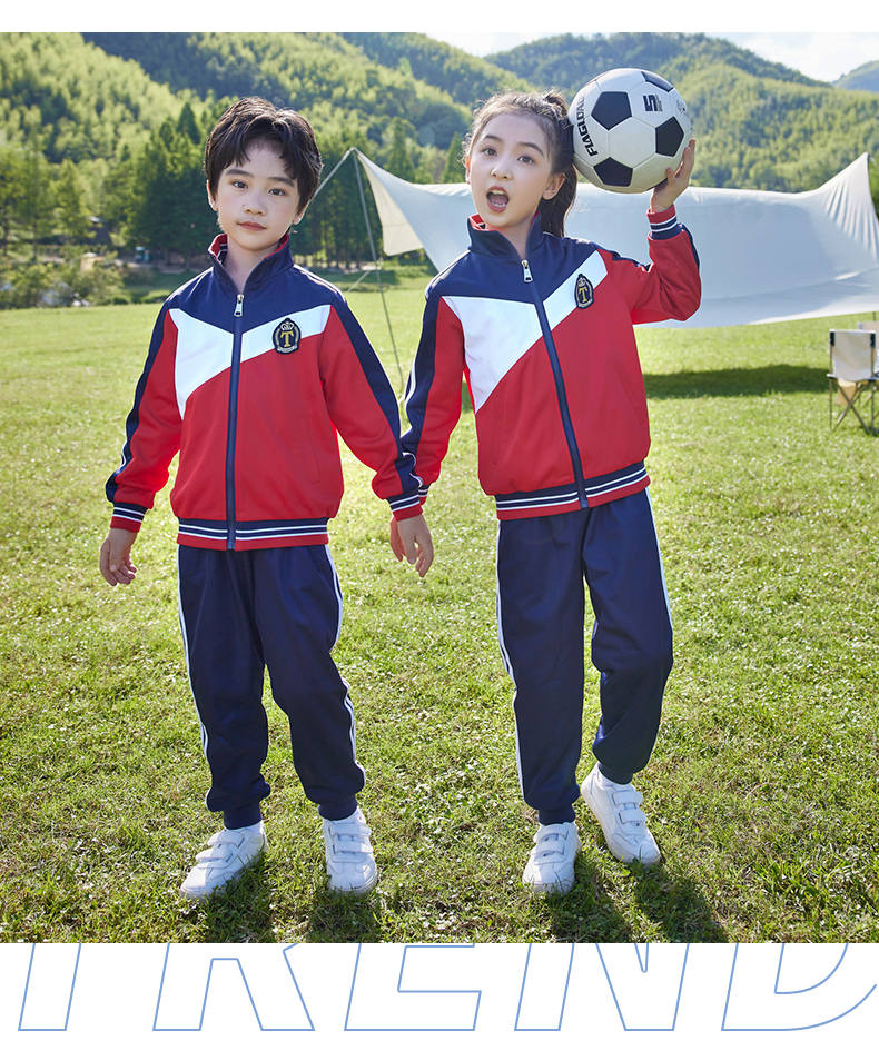 Autumn and winter suit sports elementary school long sleeve school uniform two-piece suit 894-2256 (without badge)