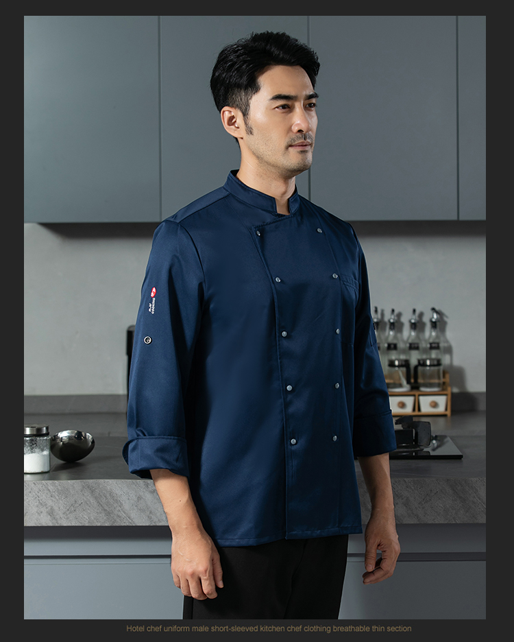 Not easy to fade and high temperature resistant hotel restaurant chef uniform H12-New Cooking