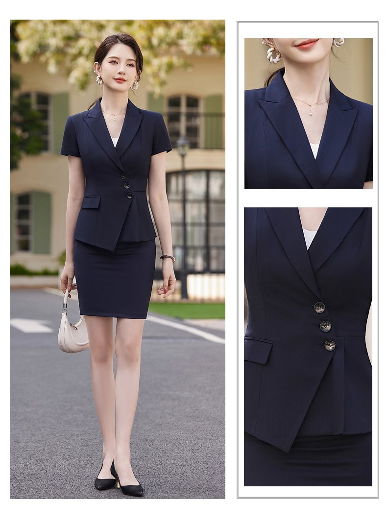 Anti-wrinkle skin-friendly slim waist urban commuting suit jacket 114-3022