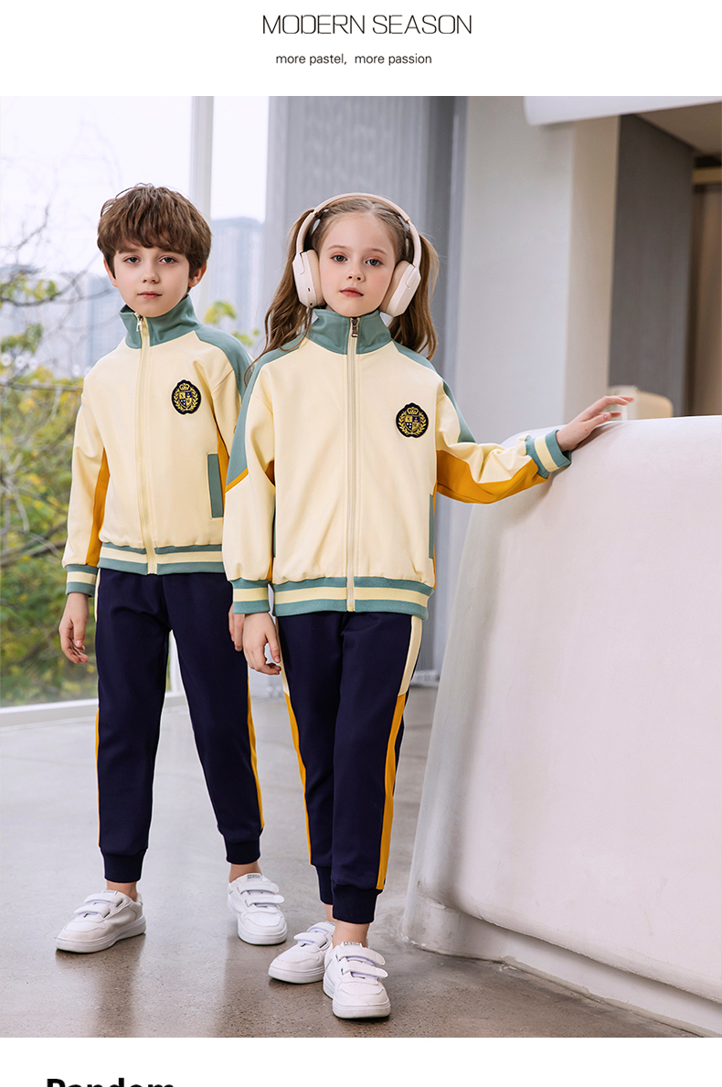 British style new middle and primary school long sleeve class uniform school uniform set 215-9095 (including badge)