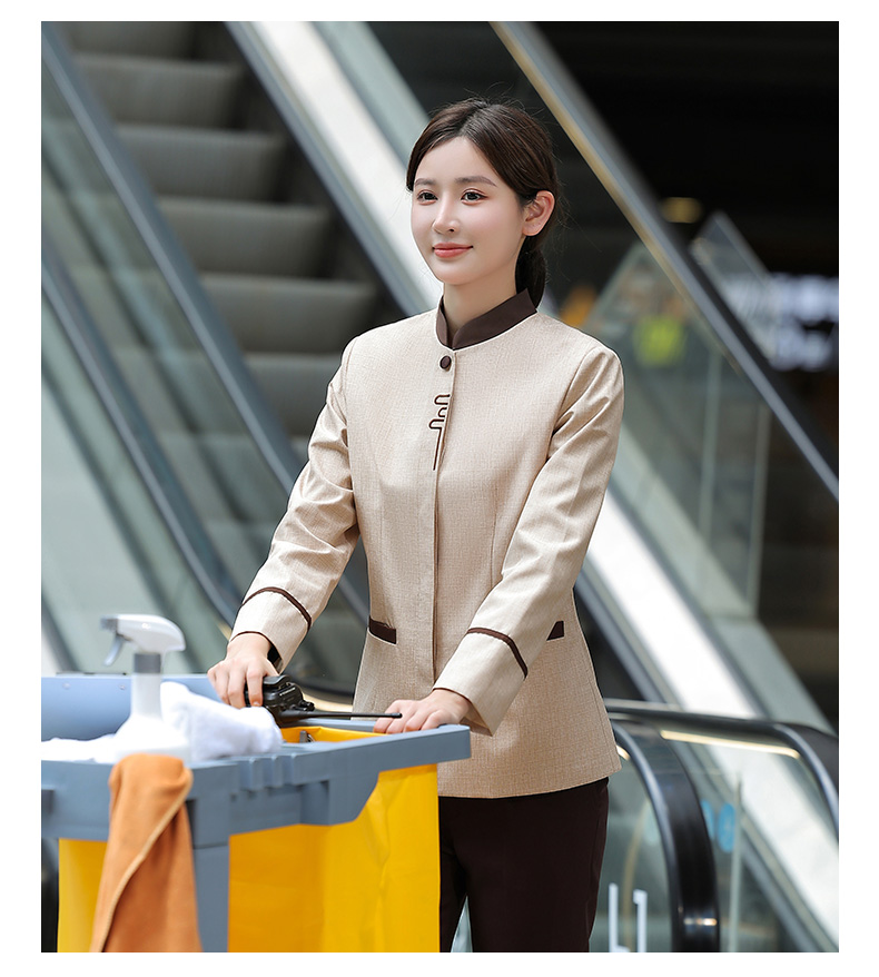 U-shaped cleaning clothes work clothes long sleeve H14-MYC23053一57