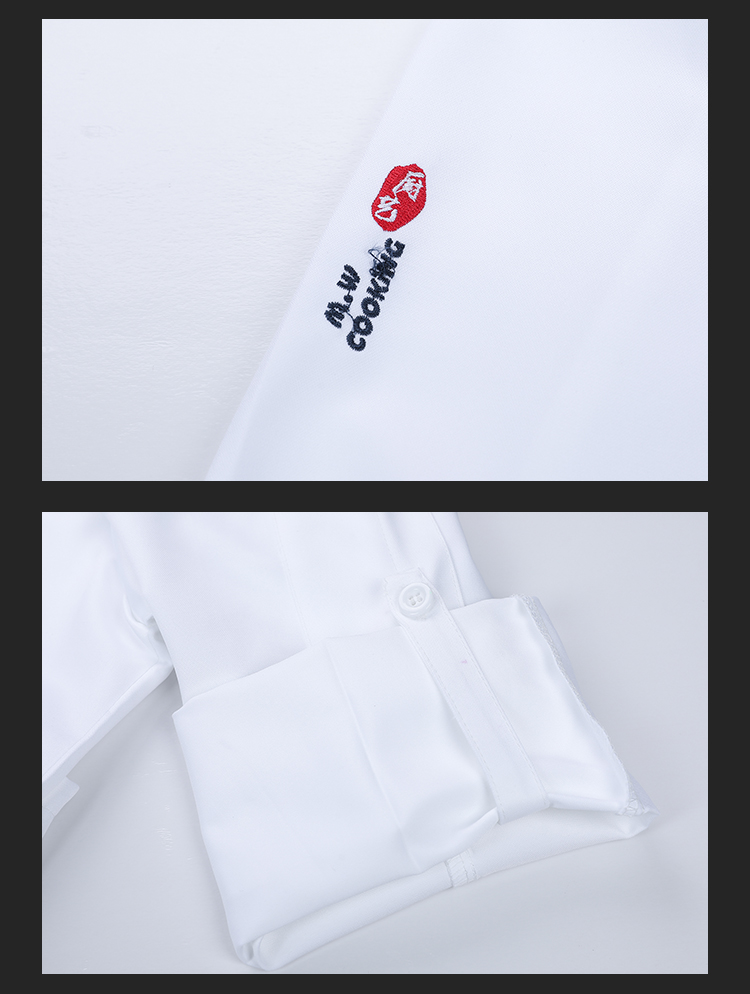 Not easy to fade and high temperature resistant hotel restaurant chef uniform H12-New Cooking