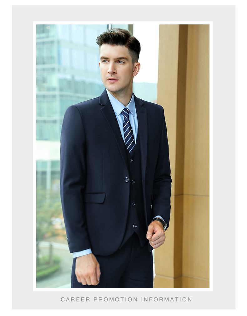 Single button thick serge fabric business slim men suit jacket DZ1-6833/6839 suit jacket men