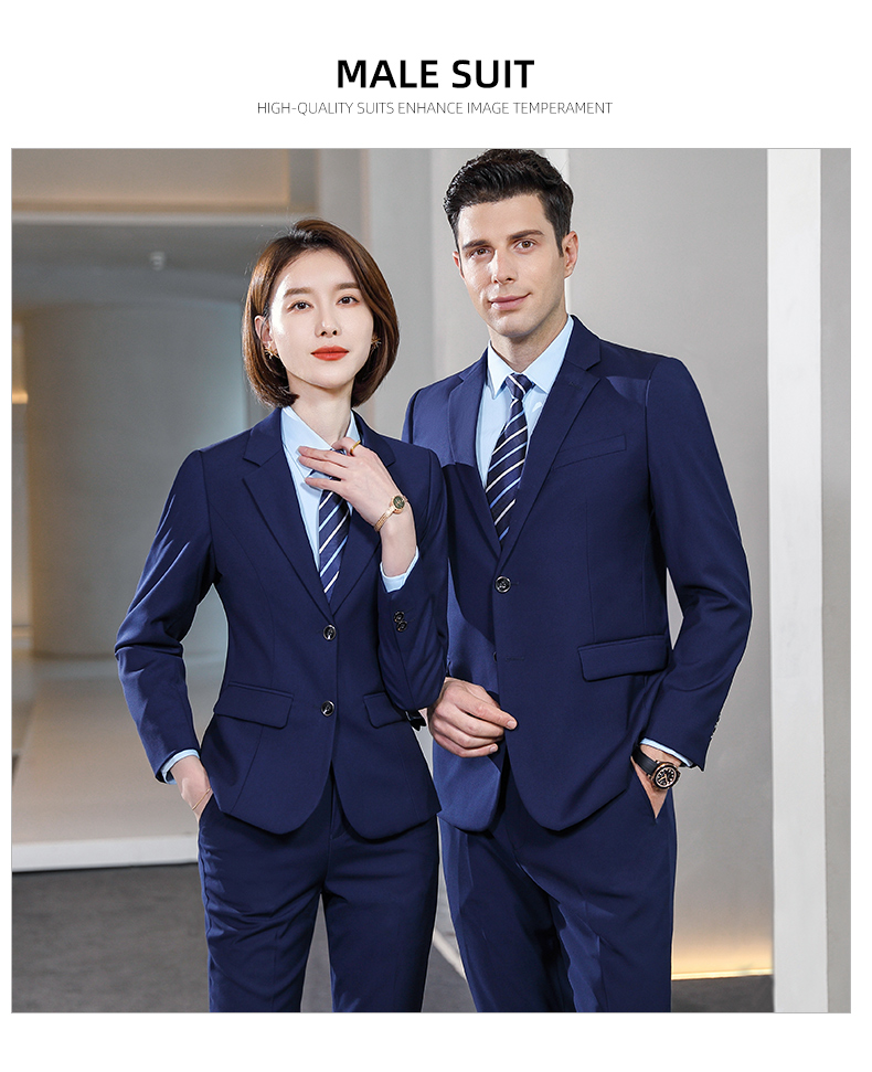 Thick business commuting double button middle slit suit jacket 81-8830 jacket