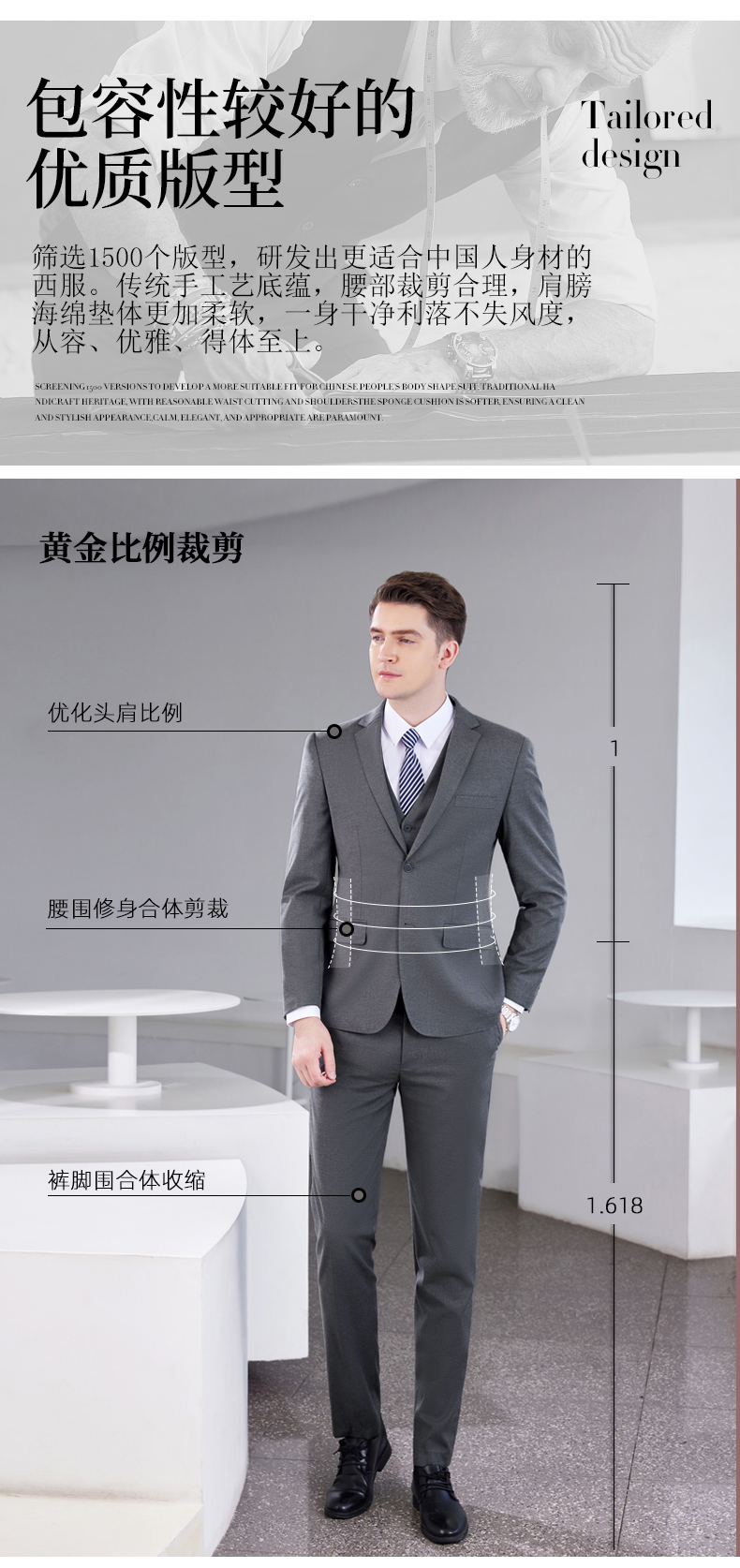 Color spinning business casual double breasted suit jacket DZ1-6980 double button men suit jacket