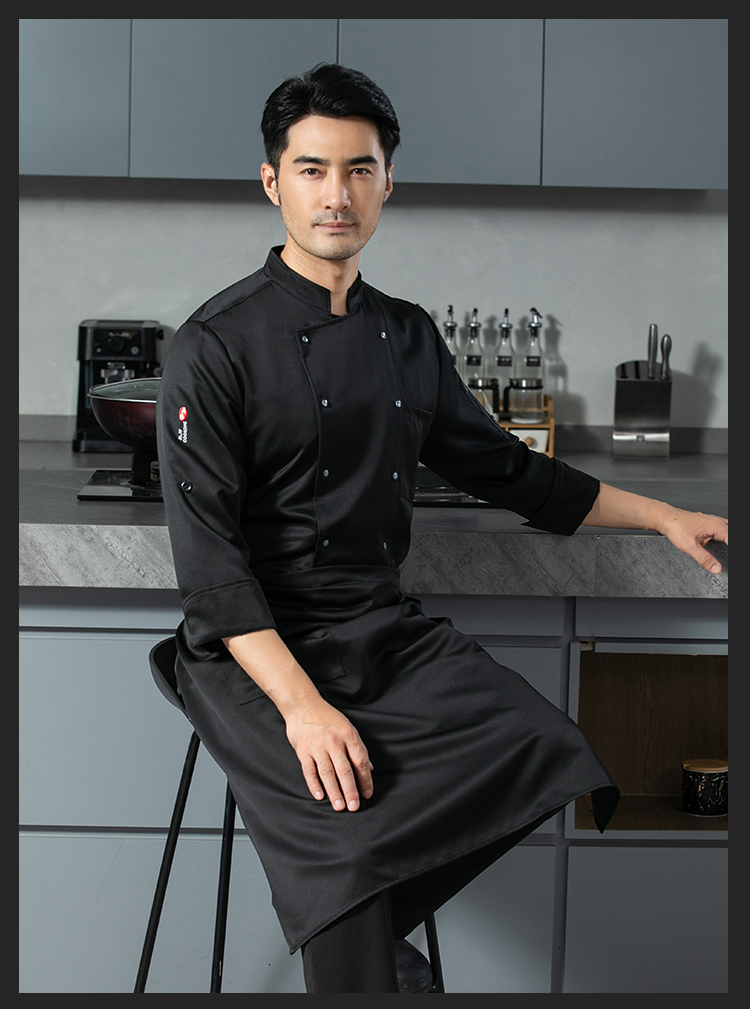 Not easy to fade and high temperature resistant hotel restaurant chef uniform H12-New Cooking